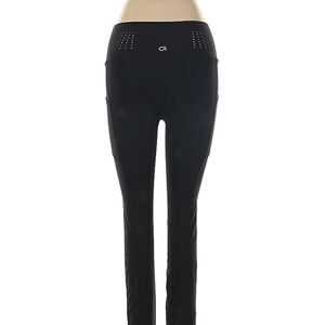 Gap small black leggings yoga pants mid rise w phone pockets star design
